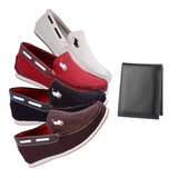 Kit 4 Pares Mocassim Casual Dockside Sapatenis Masculino
