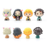 Kit 4 Pçs Action Figure Demon Slayer Kimetsu Tanjiro Nezuko