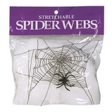 Kit 4 Pçs Decoração De Halloween Teia De Aranha Branca