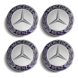 Kit 4 Pçs Tampa Roda Mercedes Benz C180 C200 Original 75mm