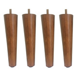 Kit 4 Pé Palito 18cm Amêndoa Marrom Claro Rosca 5/16 Sapata Proteção Plástico Sofá Poltrona Recamier Puff Mesa Banco
