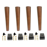 Kit 4 Pé Palito 30cm Pinus + Chapa Inclinada Pvc Jtfull Cor Amêndoa Marrom Claro