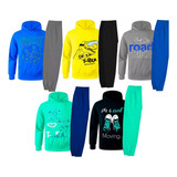 Kit 4 Peça Moletom Menino 2 Conjunto Infantil Inverno 1 A 14