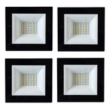 Kit 4 Peças Refletor Superled 50w Luz Branca 6000k Decorlux