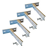 Kit 4 Peças Suporte Fixação Com Regulagem Para Motor Portão