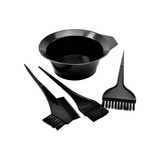 Kit 4 Peças Tigela E Pincel Para Tintura Hidratação Cabelo