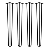 Kit 4 Pés De Ferro Hairpin Legs Mesa Lateral 65cm 7mm