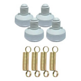 Kit 4 Pes Niveladores Electrolux + 4 Mola Vara Suspensão 