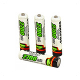 Kit 4 Pilhas Recarregáveis Aaa Palito 2700mah Longa Duração