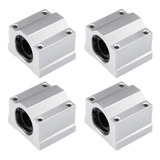 Kit 4 Pillow Block Sc12uu 12mm Com Rolamento P/ Eixo Linear 