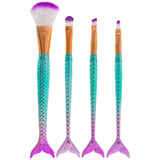 Kit 4 Pinceis Maquiagem Pincel Sereia Pronta Entrega