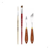 Kit 4 Pincel Espátula P/ Efeito Mármore Realista 4490 Condor