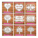 Kit 4 Placas Casamento Mdf - Lá Vem A Noiva- Personalizada