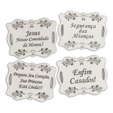 Kit 4 Placas Casamento Noiva Entrada Igreja Personalizada P7