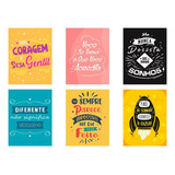 Kit 4 Placas Decorativas 20x28, Frases Motivacionais