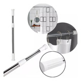 Kit 4 Porta Cortina Box Varão Bastão Banheiro Até 120cm