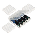 Kit 4 Porta Pilhas Estojo Case P/ Até 4 Aa Ou 5 Aaa Encaixar