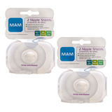 Kit 4 Protetores De Seios Tam.1 Nipple Shields - Mam