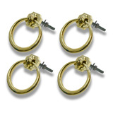 Kit 4 Puxador Argola Em Bronze Ou Alumínio 8cm Túmulo Jazigo