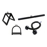 Kit 4 Puxador Triceps Pulley Reto