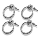 Kit 4 Puxadores Argola Em Alumínio 8cm Para Túmulo Jazigo