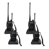 Kit 4 Radio Comunicador Dual Band Baofeng Uv-5r Vhf Uhf