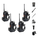 Kit 4 Rádios Comunicador Walkie Talkie Baofeng Bf 777s