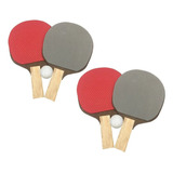 Kit 4 Raquetes Ping Pong Simples