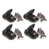 Kit 4 Ratoeira Armadilha Captura De Rato Roedores Camundongo