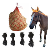 Kit 4 Redes Porta Feno/capim Nas Cores Preto Ou Vermelho