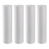 Kit 4 Refil Cartucho Polipropileno Liso 10x2.1/2 0,5 Micras