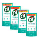 Kit 4 Refil Desinfetante Uso Geral Cif Tira-limo 450ml