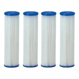Kit 4 Refil Filtro 9 3/4 Plissado Lavável Reutilizável 20mic