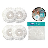 Kit 4 Refis De Microfibra Mop