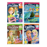 Kit 4 Revistas Princesa Frozen Disney 