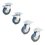 Kit 4 Rodas Giratórias Para Carrinhos Móveis Pesados Pvc100