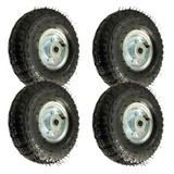 Kit 4 Rodas Rodinhas Carrinho Carga Aro Aço 26cm Até 600kg