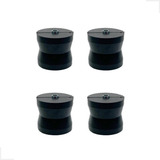 Kit 4 Rolete Berço Borracha Reboque Carreta Lancha Barco