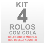 Kit 4 Rolos De Papel De Parede Importado Vinílico Com Cola
