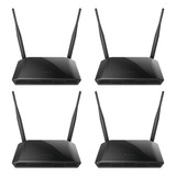 Kit 4 Roteador Repetidor 2 Antenas 300 Mbps 4 Portas D-link