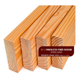 Kit 4 Sarrafos De Madeira Pinus Aparelhado 5x2x3m
