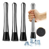 Kit 4 Socador Macerador Caipirinha Inox Amassador Bar Limão