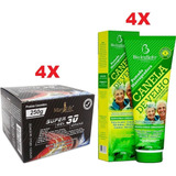 Kit 4 Super Gel 30 Ervas 250g +4 Pomada Canela De Velho 150g