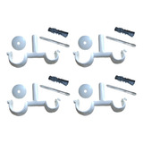 Kit 4 Suportes Duplo Para Cortina Teto 28/19mm Varias Cores
