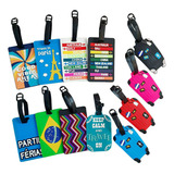 Kit 4 Tag Identificador Viagem Bagagem Mala Mochila Silicone