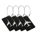 Kit 4 Tags P/ Mala Viagem Identificador Resistente Alumínio
