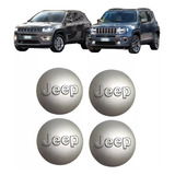 Kit 4 Tampa Calotinha Centro Roda Jeep Renegade Compass Orig