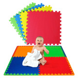 Kit 4 Tapete Infantil Emborrachado Eva 8mm Grosso 52x52cm