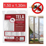 Kit 4 Tela Mosquiteira 150x130 Cm Velcro Adesivo Poliester 