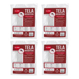 Kit 4 Tela Mosquiteira Janela Velcro